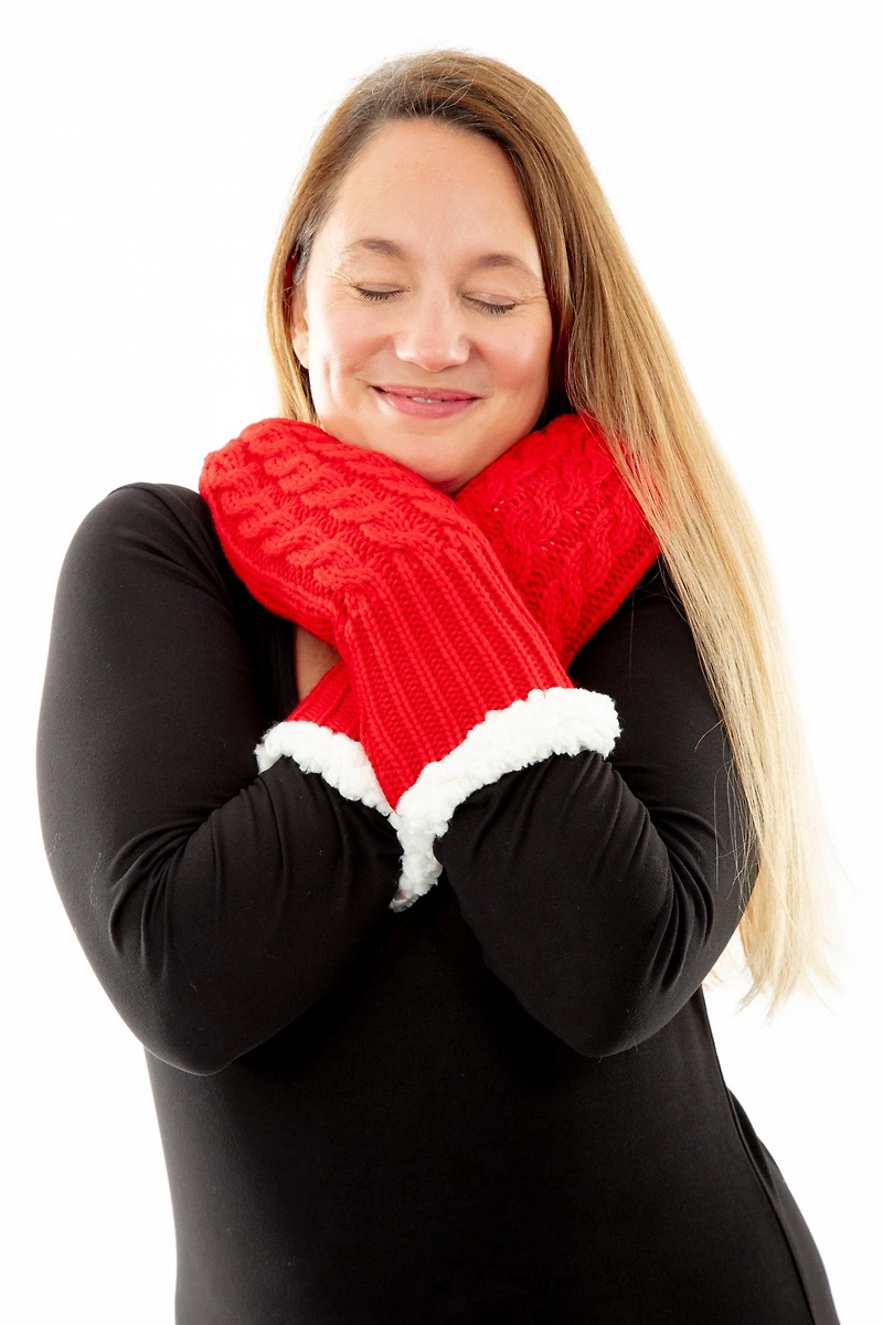 Black - Cozy Lined Mittens