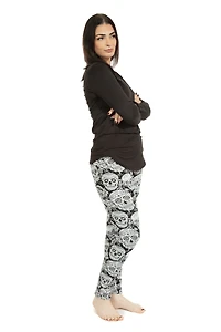 White Skull - Cozy Lined Leggings