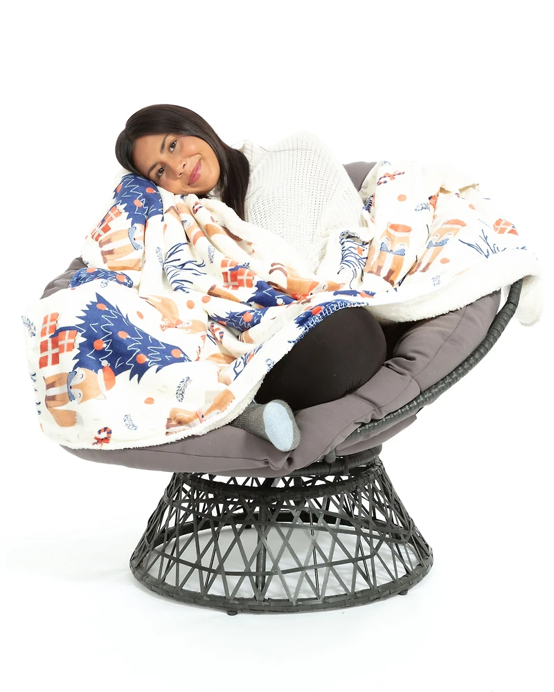 Foxy Noel - Sherpa Blanket