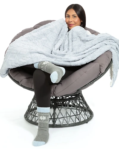 Silver - Sherpa Blanket