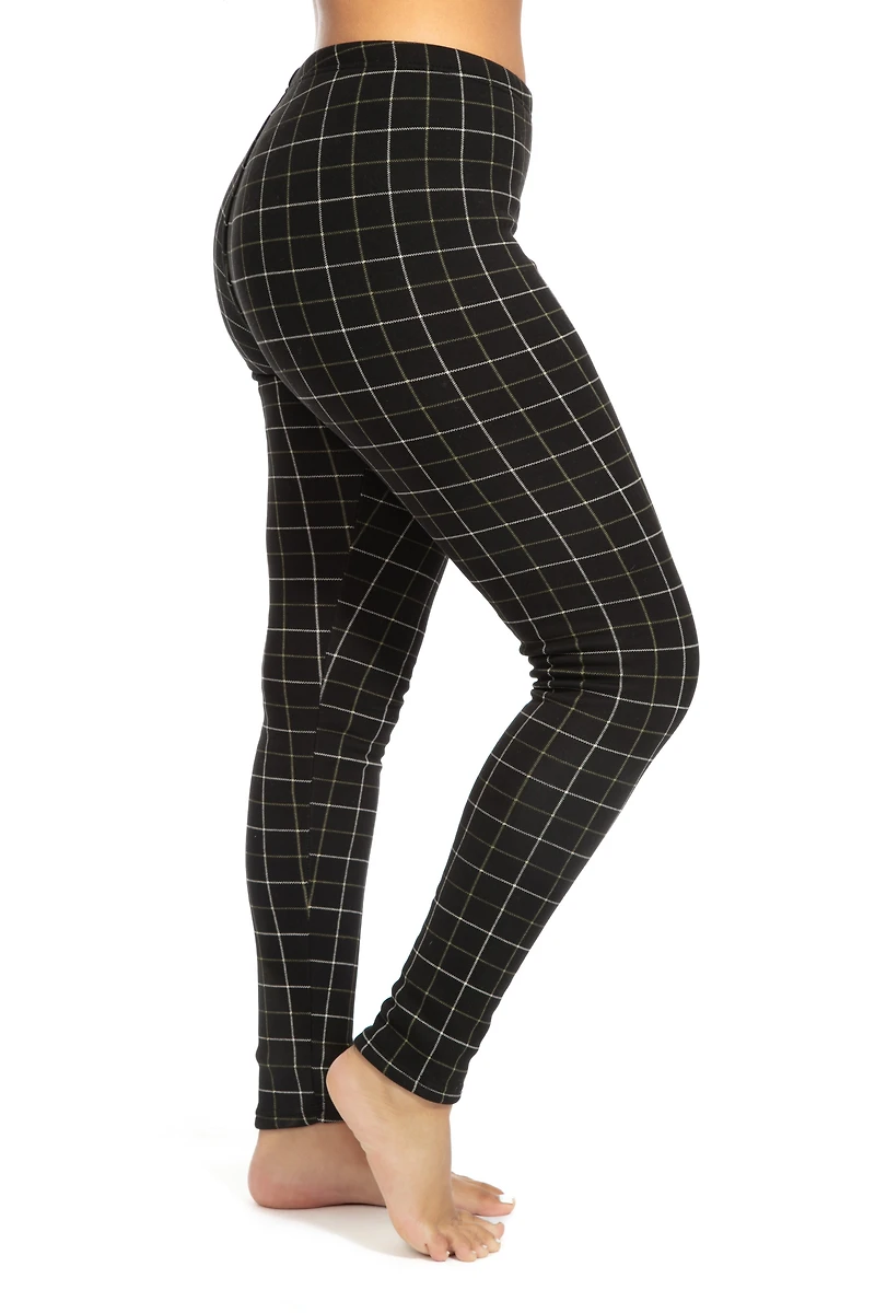 Checkered - Cozy Lined Leggings