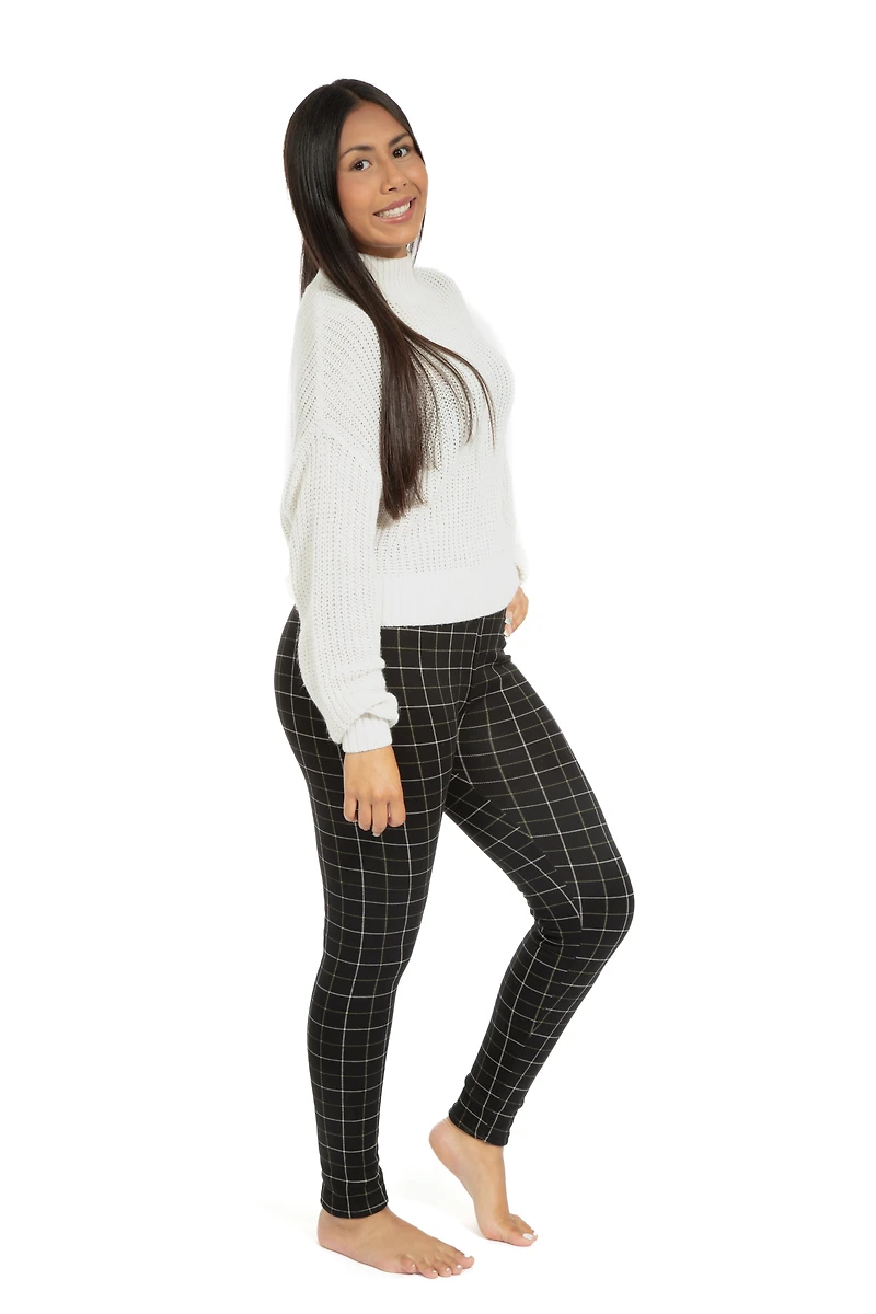 Checkered - Cozy Lined Leggings