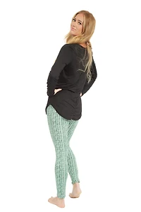 Green Design - Cozy Lined Leggings
