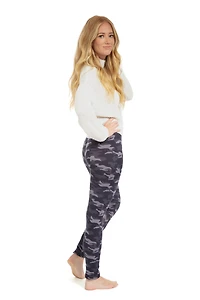 Purple Camouflage - Cozy Lined Leggings