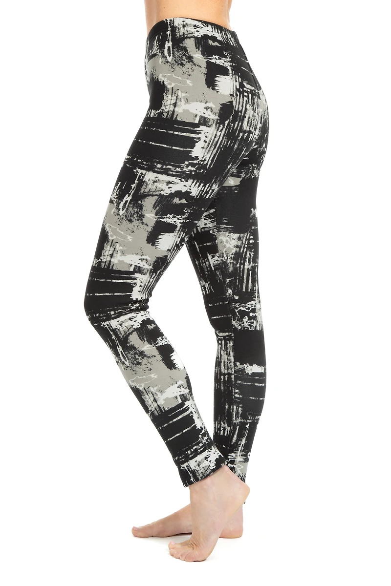 Black & Gray Design - Cozy Lined Leggings