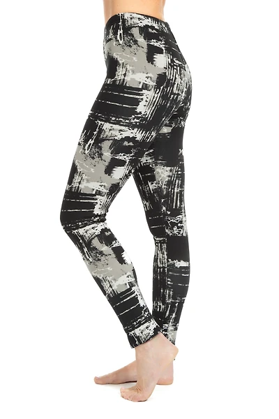 Black & Gray Design - Cozy Lined Leggings