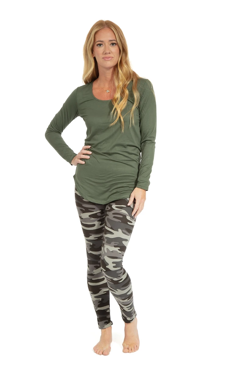 Camouflage - Leggings doublés confortables