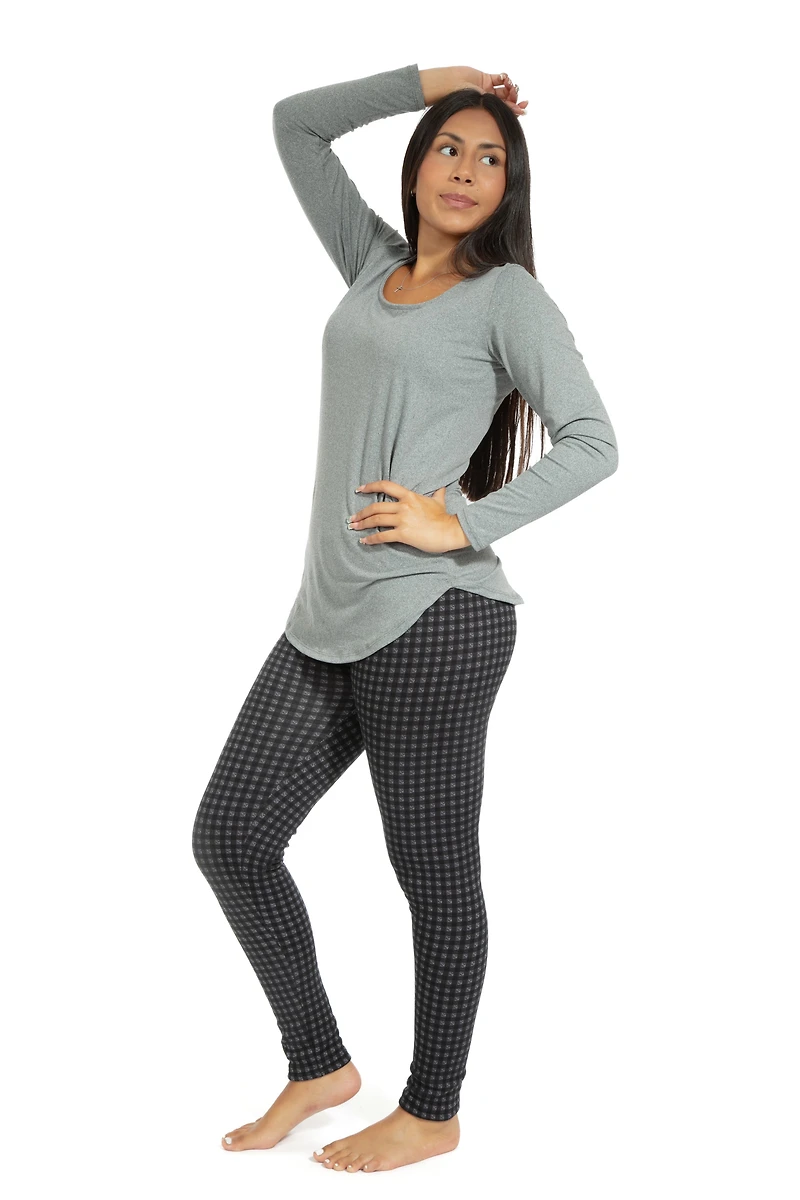 Tiny Squares - Cozy Lined Leggings