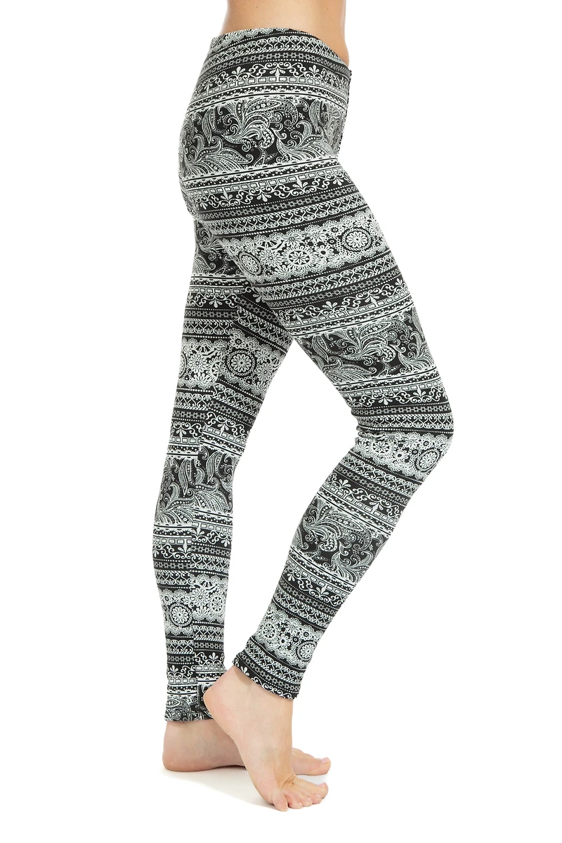 Royal Damask - Cozy Lined Leggings