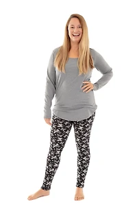 White Butterflies - Cozy Lined Leggings