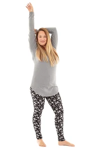 White Butterflies - Cozy Lined Leggings