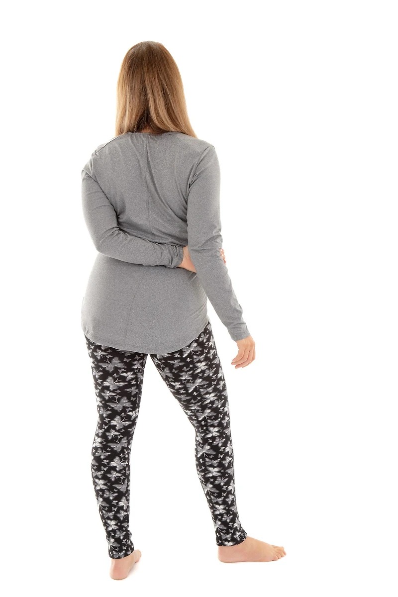 White Butterflies - Cozy Lined Leggings