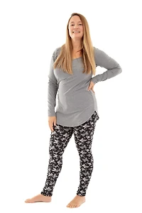 White Butterflies - Cozy Lined Leggings