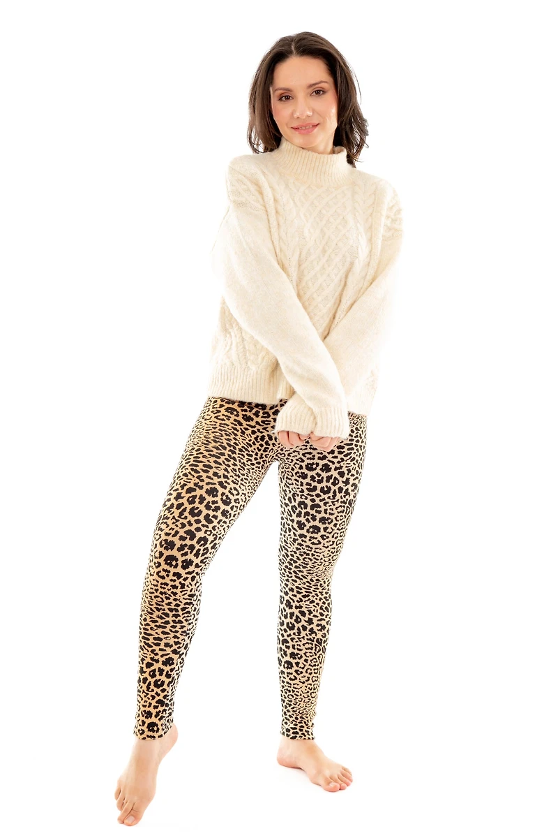Wild Leopard - Cozy Lined Leggings