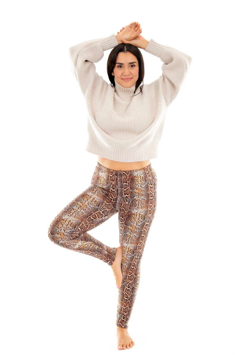 Shiny Snake - Cozy Lined Leggings