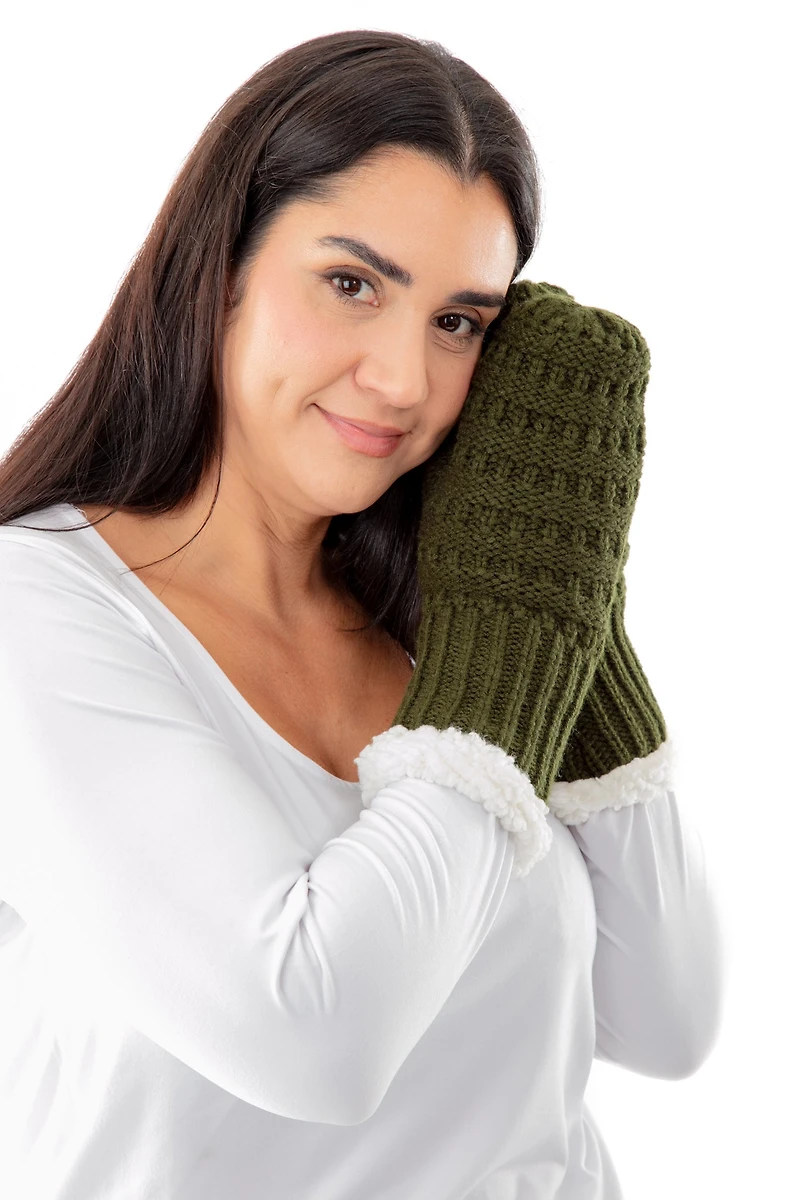 Pink - Cozy Lined Mittens