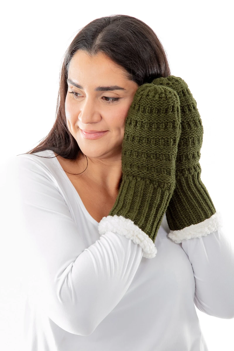 Pink - Cozy Lined Mittens