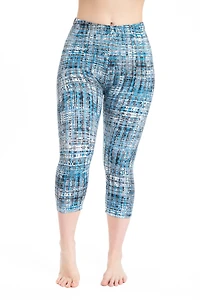 Blue Vintage Lines - Capris