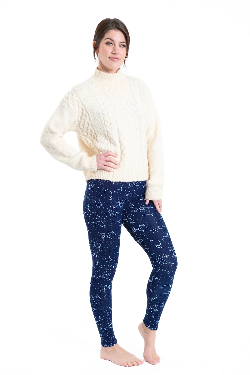 Constellation bleue - Leggings doublés confortables