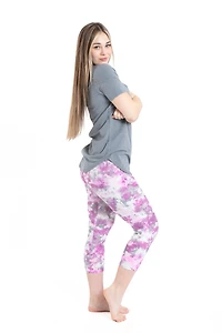 Grey & Pink Dye - Capris