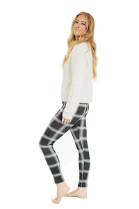 B&W Checkered - Cozy Lined Leggings