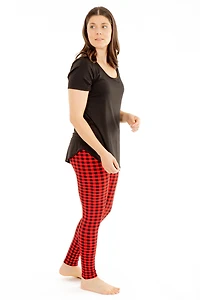 Black & Red Checks - All Season Leggings