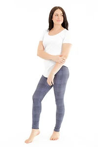 Blue Plaid Houndstooth - All Season Leggings
