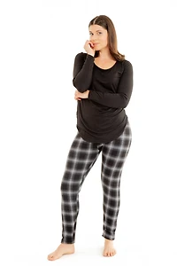 Fancy B&W - Cozy Lined Leggings