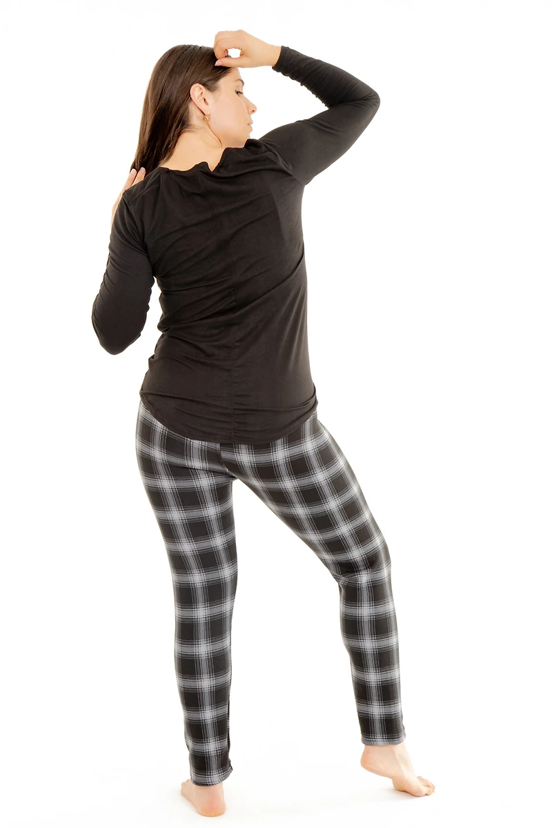 Fancy B&W - Cozy Lined Leggings