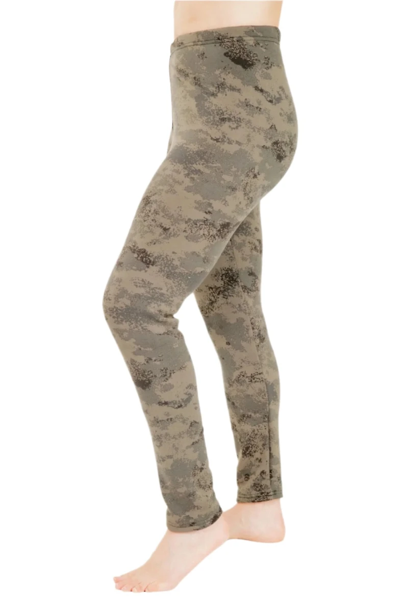 Green Nebula - Cozy Lined Leggings
