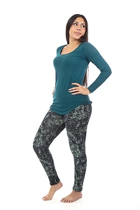 Green Shades - Cozy Lined Leggings