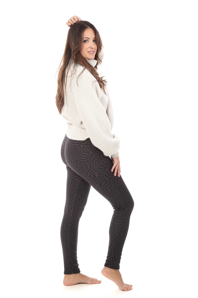 Grey Diamond - Cozy Lined Leggings