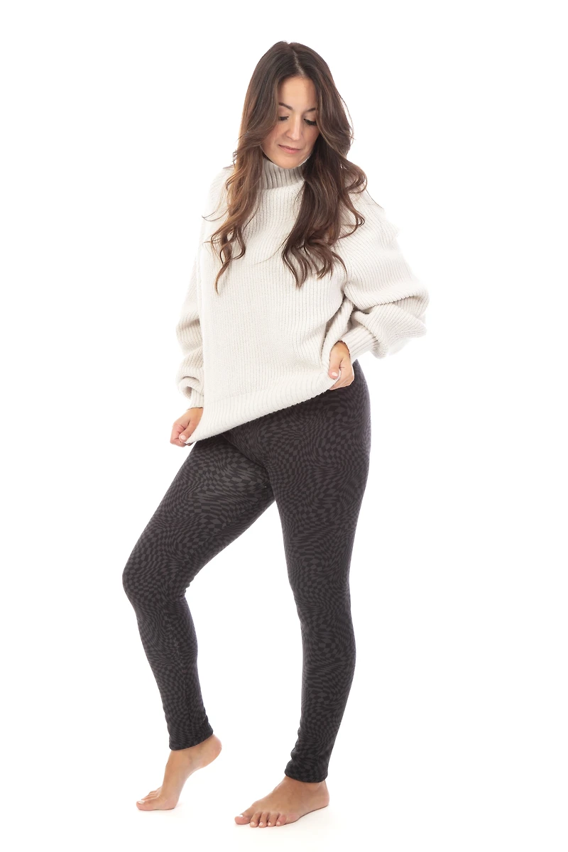 Grey Diamond - Cozy Lined Leggings