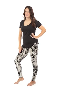 B&W Marble - Cozy Lined Leggings