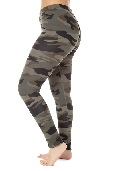 Light Camouflage - Cozy Lined Leggings