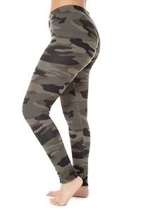 Light Camouflage - Cozy Lined Leggings