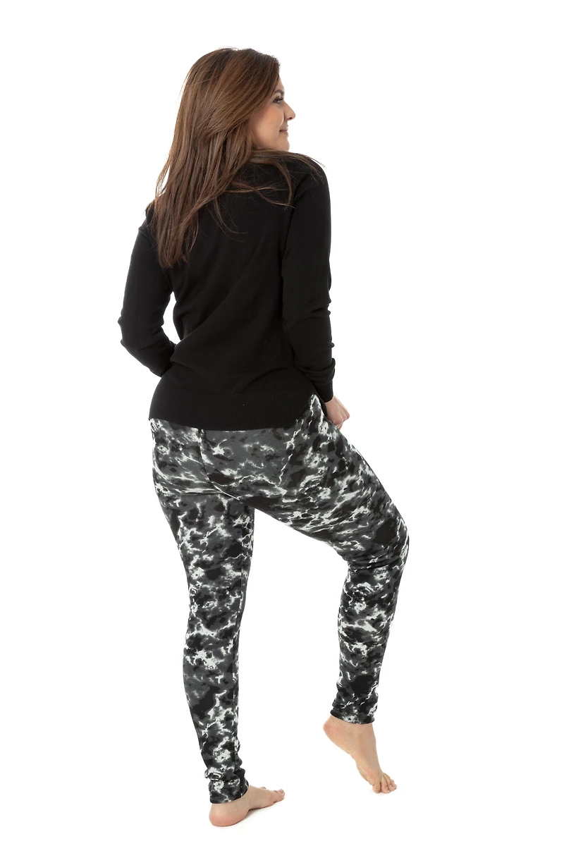 Black Dye - Cozy Lined Leggings