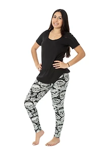 Crâne blanc - Leggings toutes saisons