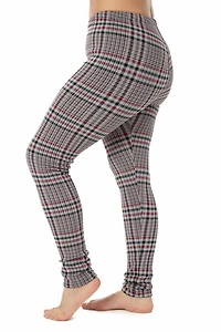 Red Line Checker - Cozy Lined Leggings