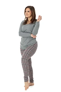 Red Line Checker - Cozy Lined Leggings