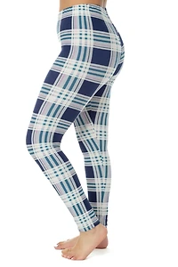Blue & Pink Plaid - All Season Leggings