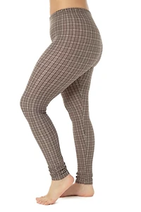 Carrés marron clair - Leggings toutes saisons