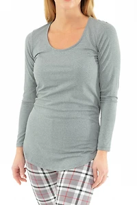 Light Gray - Long Sleeve Tunic Top