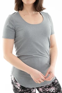 Gris clair - Tunique à manches courtes