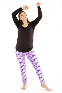 Purple Dye - Cozy Lined Leggings