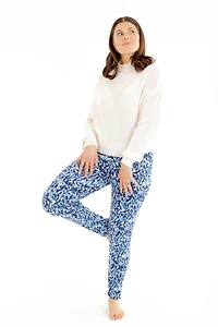 Blue Strokes - Cozy Lined Leggings