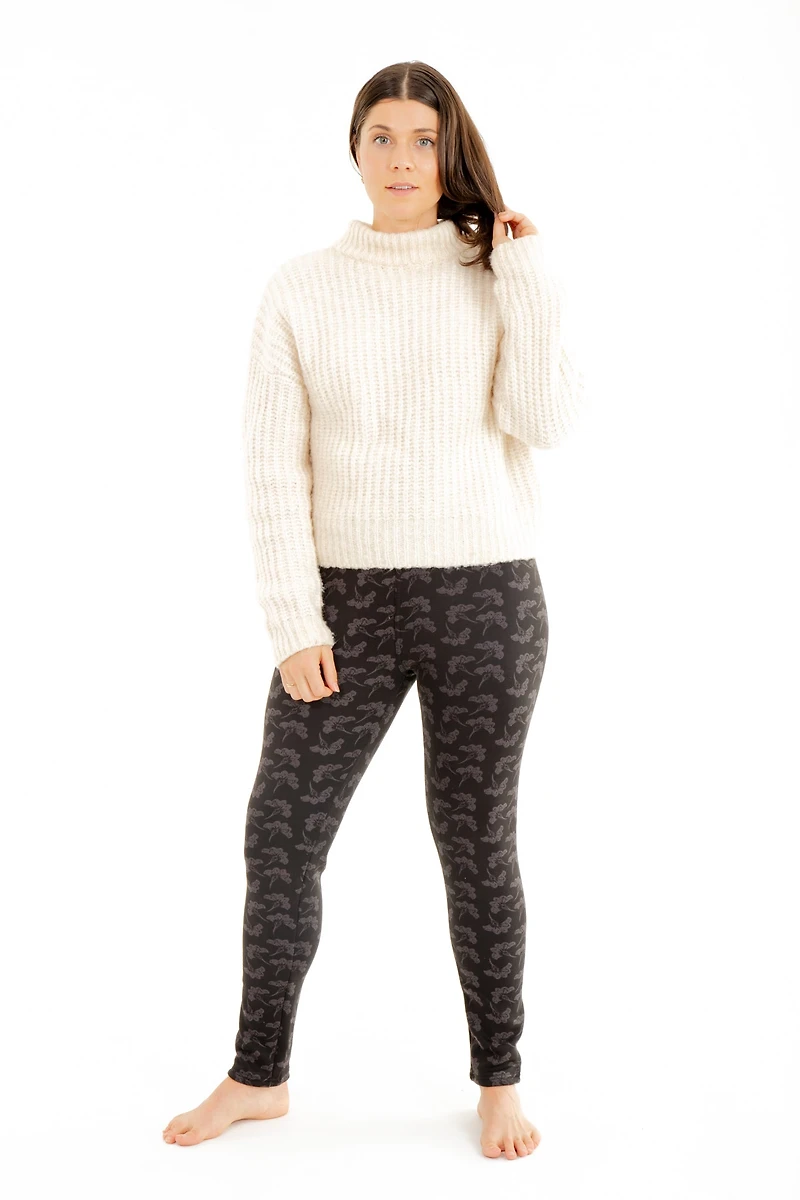 Grey Lotus - Cozy Lined Leggings