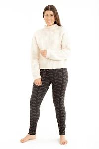 Grey Lotus - Cozy Lined Leggings