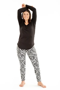 Black Splash - Cozy Lined Leggings