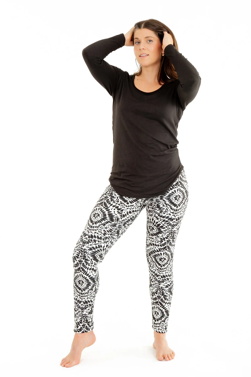 Black Splash - Cozy Lined Leggings